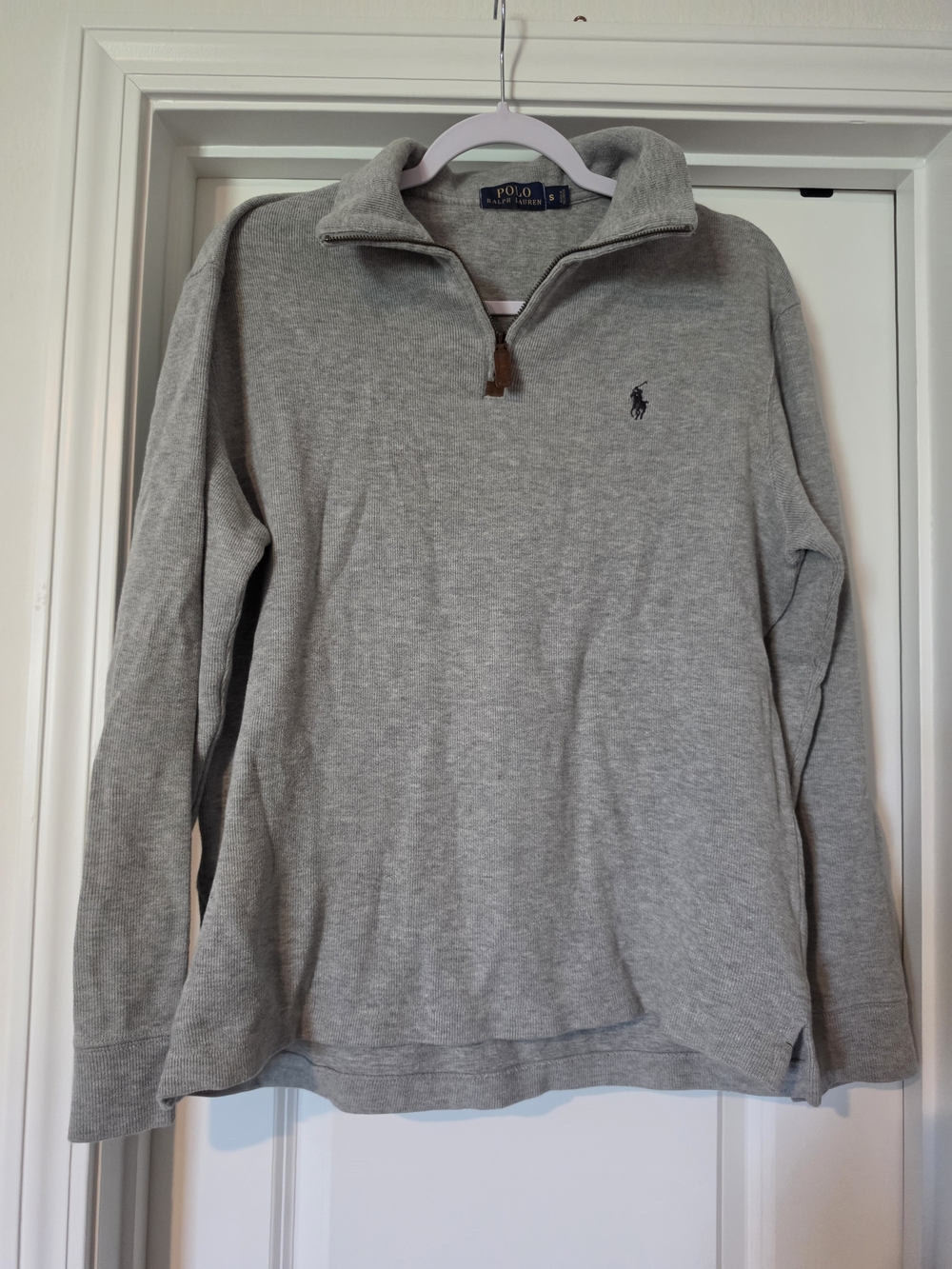 Polo by Ralph Lauren Light Gray Quarter-Zip Pullover